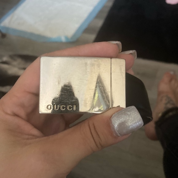 Real Leather Black Gucci Belt (authentic) - Picture 2 of 3